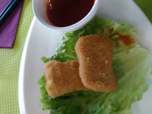 vegan nuggets ...so delicious!! at Shiang Yun in Bussy-saint-georges