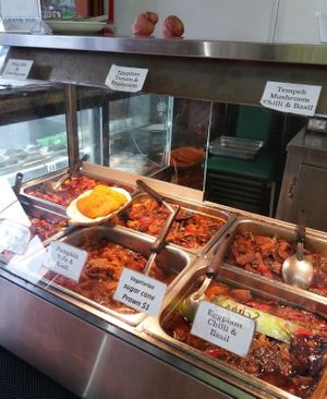 Buffet style or takeaway $7:00. $11:00 at Blossoming Lotus in Newtown