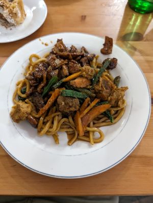 2 option w/Hokkien Noodle. Crispy Soy & Lemongrass Pork Ribs at Blossoming Lotus in Newtown