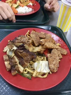 I love the tempeh  at Blossoming Lotus in Newtown