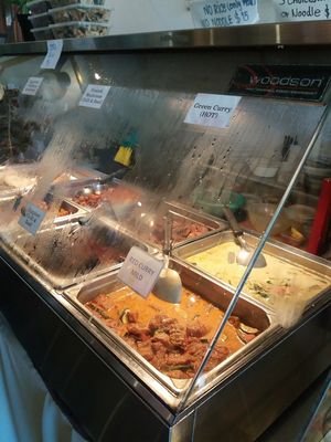 selection of hot vegan dished at Blossoming Lotus in Newtown