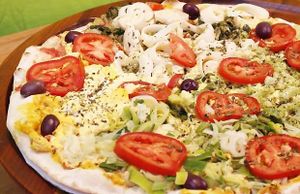 vegan pizza at Bella Mooca Pizzaria in Sao Paulo