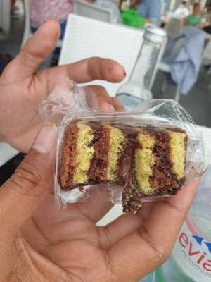 Chocolate orange swiss roll at Vegan Store Stall 83 in Rome