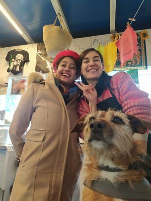 With Barbara Nuvola and her best doggo at Vegan Store Stall 83 in Rome