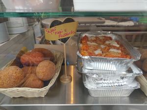 Vegan supplì and other delicious homemade delicatessen  at Vegan Store Stall 83 in Rome