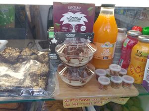 Tiramisu and other goodies  at Vegan Store Stall 83 in Rome