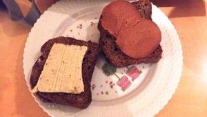 Vegan cheese and salami at Vegan Store Stall 83 in Rome