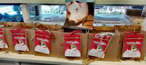 Vegan cakes panettone and pandoro traditional but cruelty free!  at Vegan Store Stall 83 in Rome