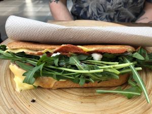 Haven in a sandwich  at Vegan Store Stall 83 in Rome