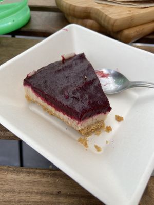 Berry cheesecake  at Vegan Store Stall 83 in Rome