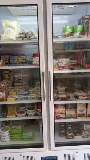 cheese meat  at Purely Vegan Store in Birmingham