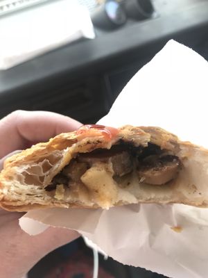Vegan sausage and mash special  at Ranch Pies in Warwick