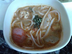 Vegetarian Laksa at Yummy Veggie in East Singapore