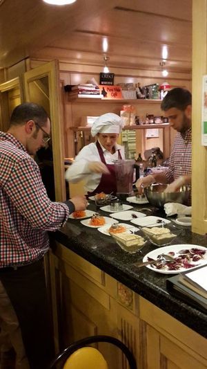 spaghetti of carrots at Gaia Cafe in Vicenza