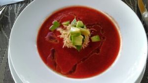 Banana Flower with Gazpacho Soup at Banlle in Siem Reap