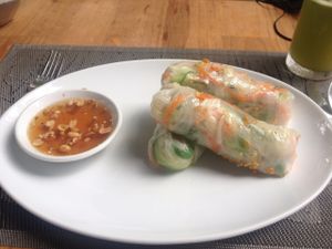 Spring rolls at Banlle in Siem Reap
