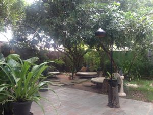 Courtyard of restaurant at Banlle in Siem Reap