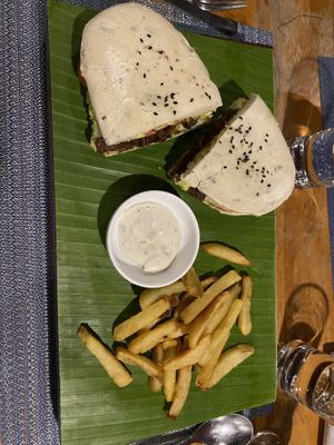 BBQ mushroom sandwich   at Banlle in Siem Reap