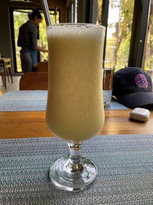 Jackfruit pineapple shake, $2 (plus 5% service charge)  at Banlle in Siem Reap