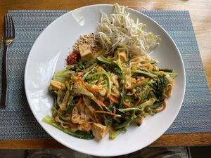 Pad Thai, $3.50 (plus 5% service charge)  at Banlle in Siem Reap