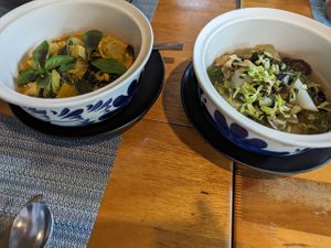 curry and moringa soup at Banlle in Siem Reap