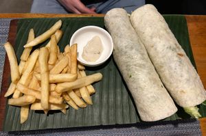 Caesar salad wrap  #Veganuary at Banlle in Siem Reap