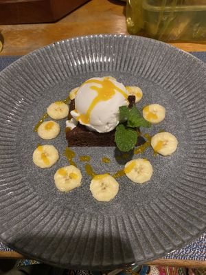 Delicious brownie dessert!  at Banlle in Siem Reap