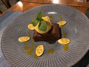 vegan brownie (REALLY GOOD)   at Banlle in Siem Reap