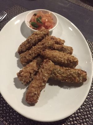 Eggplant Tempura at Banlle in Siem Reap