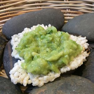 Banlle tasting menu - Avocado with cucumber and rice cracker at Banlle in Siem Reap