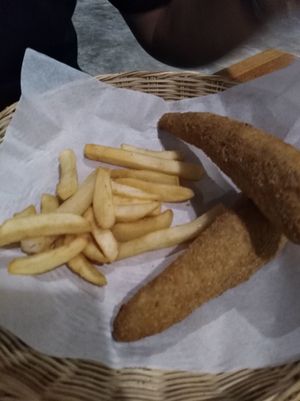 Vegan fish and chips at Banlle in Siem Reap