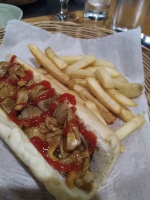 Hot-Gie - mushroom hotdog at Banlle in Siem Reap