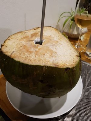 Icey coconut at Banlle in Siem Reap