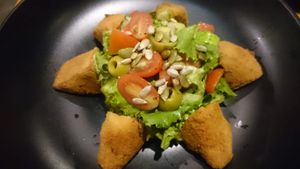 Deep fried crispy tofu  at Banlle in Siem Reap