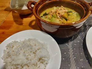 Veg Amok and rice at Banlle in Siem Reap