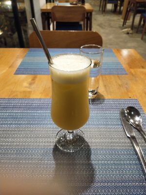 Pineapple juice at Banlle in Siem Reap
