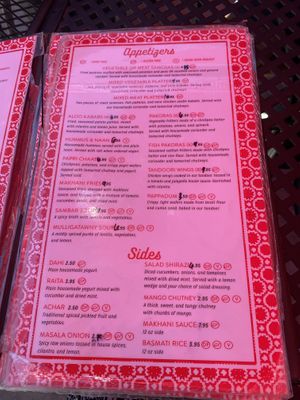 Menu  at Kabab and Curry in Williamsville