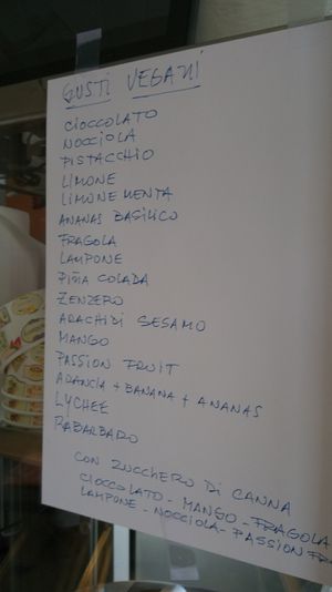 All Vegan flavor at La Mini Gelateria in Locarno