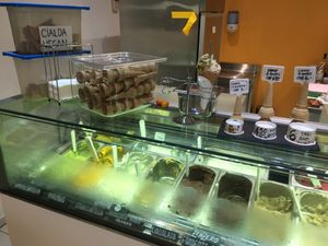 The ice-cream parlour at La Mini Gelateria in Locarno