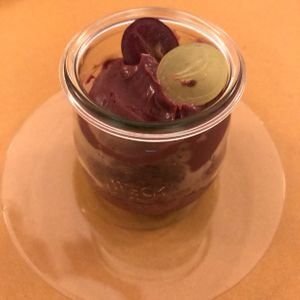 Chocolate farro pudding at Il Guardiano del Farro in Locarno