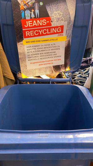 put worn-out jeans in here at Frau Többen in Muenster
