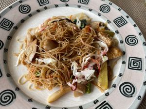 1x   B11. Chilli Padi Fried Brown Rice Bee Hoon/Ramen/Soya Noodle	  RM 21.94	
         Takeaway Pakaging	  	
         Brown Rice Bee Hoon Without Egg	  	
 at Simple Life Healthy Vegetarian Restaurant - Sunway Putra in Kuala Lumpur