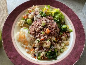 1x   A01. Lei Cha	  RM 26.71	 Via delivery

Before mixing with the green soup at Simple Life Healthy Vegetarian Restaurant - Sunway Putra in Kuala Lumpur