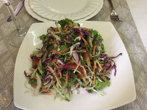 Vegan vitamin salad  at Platan in Samarkand