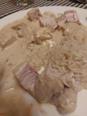 Raw chicken after more than 1 hour wait at Minzifa in Bukhara