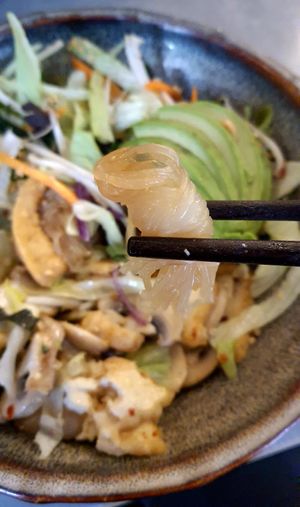 Avocado Konjak - close-up of konjak noodles at Quy Nguyen - Vegan Living in Berlin
