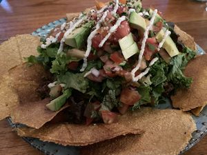 Vegan nachos at Organico Fortuna in La Fortuna