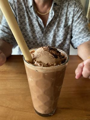 Chocolate milkshake  at Organico Fortuna in La Fortuna