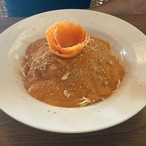Cashew Pasta at Organico Fortuna in La Fortuna
