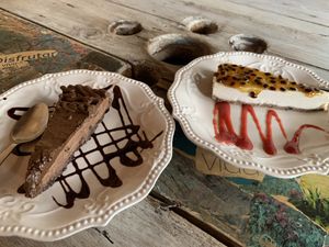 Cheese cake at Organico Fortuna in La Fortuna